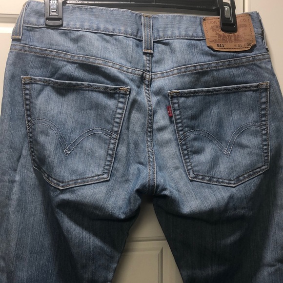 Men’s Levi’s 511 Slim Lightwash Jeans Size 31/30 - Picture 2 of 7